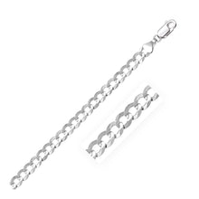 Load image into Gallery viewer, 5.7mm 14k White Gold Solid Curb Chain
