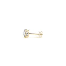 Load image into Gallery viewer, 1 cttw Certified IGI Lab Grown Round Diamond Stud Earrings 14k Yellow Gold (G/VS2)-1
