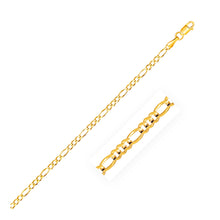 Load image into Gallery viewer, 2.8mm 14k Yellow Gold Figaro Anklet
