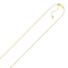 Load image into Gallery viewer, 10k Yellow Gold Adjustable Cable Chain 0.9mm
