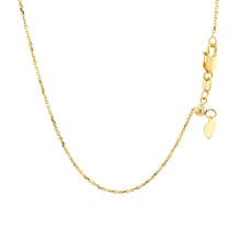 Load image into Gallery viewer, 10k Yellow Gold Adjustable Cable Chain 0.9mm
