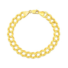 Load image into Gallery viewer, 14k Yellow Gold Solid Curb Bracelet 10.0mm
