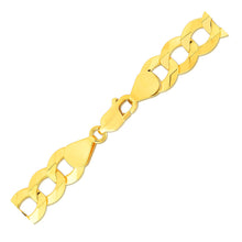 Load image into Gallery viewer, 14k Yellow Gold Solid Curb Bracelet 10.0mm
