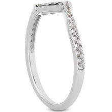 Load image into Gallery viewer, 14k White Gold Fancy Zig Zag Pave Diamond Wedding Ring Band
