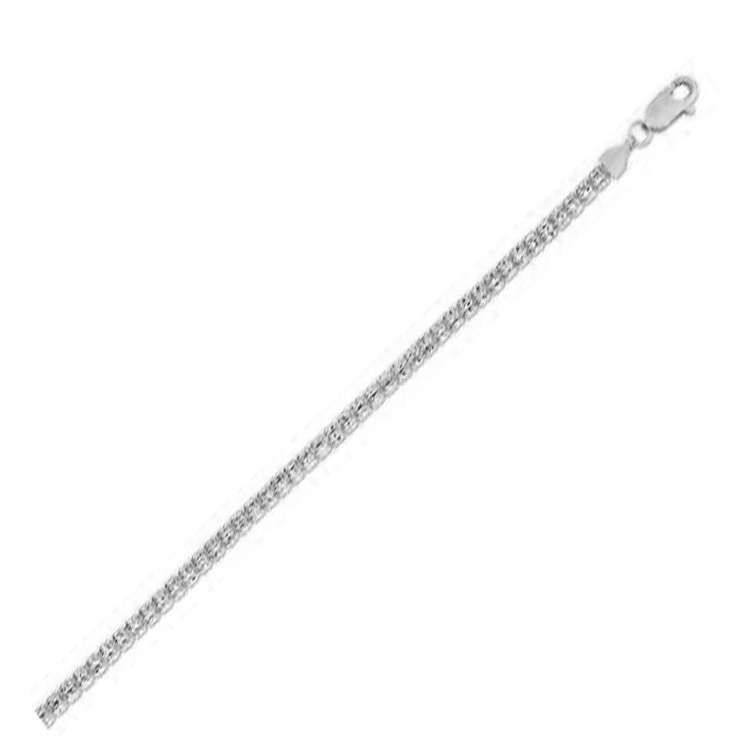 Ice Barrel Chain in 14k White Gold (3.1 mm)-0