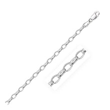 Load image into Gallery viewer, 4.6mm 14k White Gold Oval Rolo Bracelet
