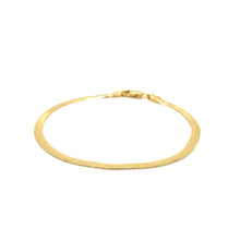 Load image into Gallery viewer, 3.0mm 14k Yellow Gold Super Flex Herringbone Bracelet
