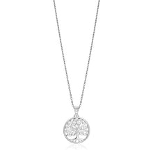 Load image into Gallery viewer, Sterling Silver Round Spiral Motif Tree of Life Necklace
