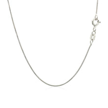 Load image into Gallery viewer, Sterling Silver Rhodium Plated Box Chain 0.7mm
