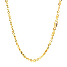 Load image into Gallery viewer, 2.6mm 18k Yellow Gold Diamond Cut Cable Link Chain-2
