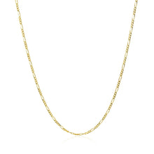 Load image into Gallery viewer, 14k Yellow Gold Solid Figaro Chain 1.3mm
