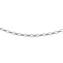 Load image into Gallery viewer, 3.2mm 14k White Gold Oval Rolo Bracelet
