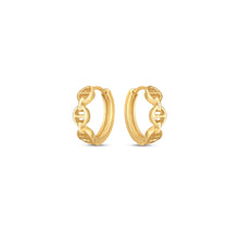 Load image into Gallery viewer, 14k Yellow Gold Oval Mariner Huggies-1
