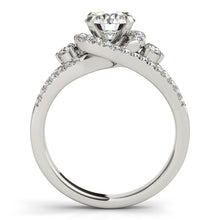 Load image into Gallery viewer, 14k White Gold Split Shank Halo Bypass Diamond Engagement Ring (1 3/4 cttw)
