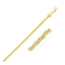 Load image into Gallery viewer, 3.5mm 14k Yellow Gold Braided Chain
