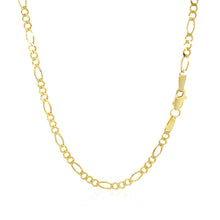 Load image into Gallery viewer, 2.8mm 14k Yellow Gold Solid Figaro Chain
