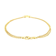 Load image into Gallery viewer, 14k Yellow Gold Double Rolo Chain Anklet with an Open Heart Station
