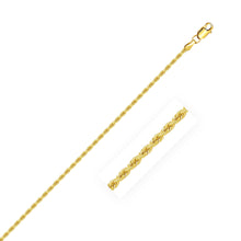 Load image into Gallery viewer, 2.0mm 14k Yellow Gold Solid Rope Chain
