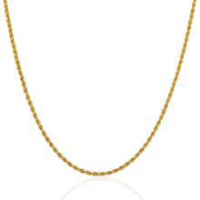 Load image into Gallery viewer, 2.0mm 14k Yellow Gold Solid Rope Chain
