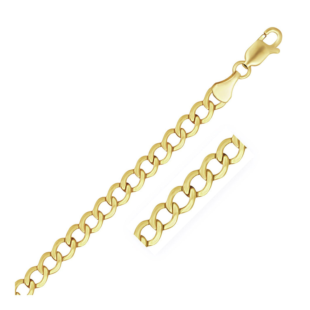 5.3mm 14k Yellow Gold Curb Chain