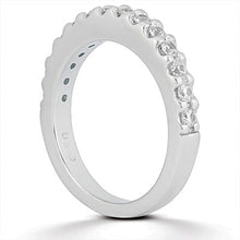 Load image into Gallery viewer, 14k White Gold Shared Prong Diamond Wedding Ring Band
