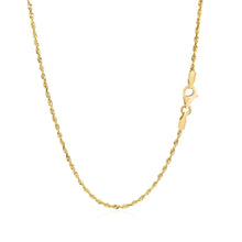 Load image into Gallery viewer, 14k Yellow Gold Solid Diamond Cut Rope Chain 1.5mm
