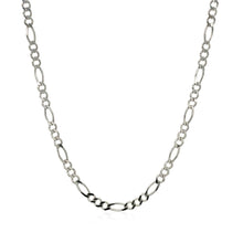 Load image into Gallery viewer, 2.6mm 14k White Gold Solid Figaro Chain
