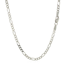 Load image into Gallery viewer, 2.6mm 14k White Gold Solid Figaro Chain
