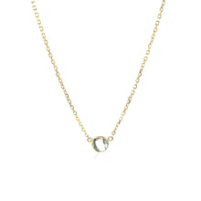 Load image into Gallery viewer, 14k Yellow Gold 17 inch Necklace with Round Blue Topaz
