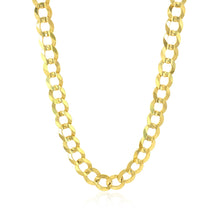 Load image into Gallery viewer, 7.0mm 14k Yellow Gold Solid Curb Chain
