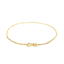 Load image into Gallery viewer, 14k Yellow Gold Singapore Bracelet 1.0mm
