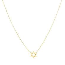 Load image into Gallery viewer, 14k Yellow Gold Star of David Necklace-0
