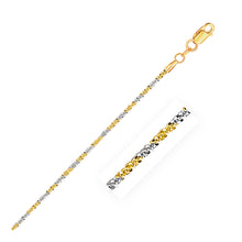 Load image into Gallery viewer, 14k White and Yellow Gold Two Tone Sparkle Chain 1.5mm
