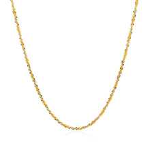 Load image into Gallery viewer, 14k White and Yellow Gold Two Tone Sparkle Chain 1.5mm
