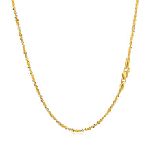 Load image into Gallery viewer, 14k White and Yellow Gold Two Tone Sparkle Chain 1.5mm
