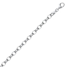 Load image into Gallery viewer, Sterling Silver Polished Charm Bracelet with Rhodium Plating
