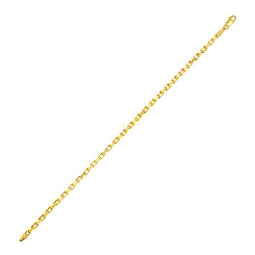 14k Yellow Gold French Cable Link Chain 2.5 mm-0