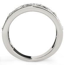 Load image into Gallery viewer, Diamond Studded Square Motif Ring in 14k White Gold (1/2 cttw)
