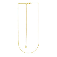 Load image into Gallery viewer, 14k Yellow Gold Adjustable Wheat Chain 1.0mm
