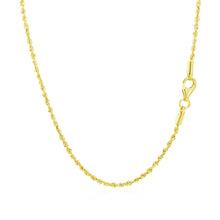 Load image into Gallery viewer, 10k Yellow Gold Solid Diamond Cut Rope Chain 1.5mm
