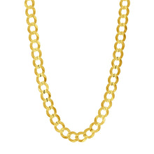 Load image into Gallery viewer, 8.2mm 14k Yellow Gold Solid Curb Chain
