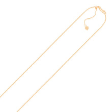 Load image into Gallery viewer, 14k Rose Gold Adjustable Cable Chain 0.9mm
