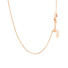 Load image into Gallery viewer, 14k Rose Gold Adjustable Cable Chain 0.9mm
