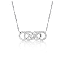 Load image into Gallery viewer, Double Infinity Diamond Pendant in 14k White Gold
