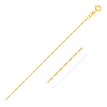 Load image into Gallery viewer, 14k Yellow Gold Singapore Chain 0.6mm
