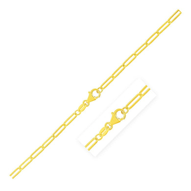 18K Yellow Gold Paperclip Chain (2.5mm)-0