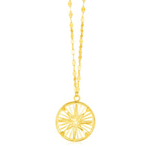 Load image into Gallery viewer, 14k Yellow Gold Necklace with Compass Pendant
