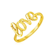 Load image into Gallery viewer, 14k Yellow Gold Ring with Love
