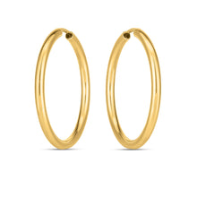 Load image into Gallery viewer, 14k Yellow Gold Endless Round Hoop Earrings-1
