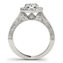 Load image into Gallery viewer, 14k White Gold Round Diamond Engagement Ring with Stylish Shank (1 5/8 cttw)
